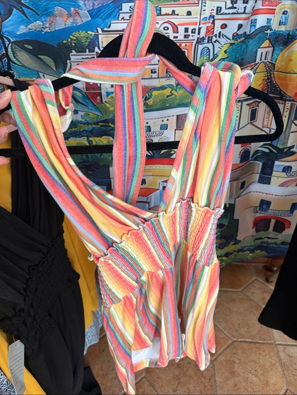 Kids Rainbow Stripe One-Piece Romper - Multicolor